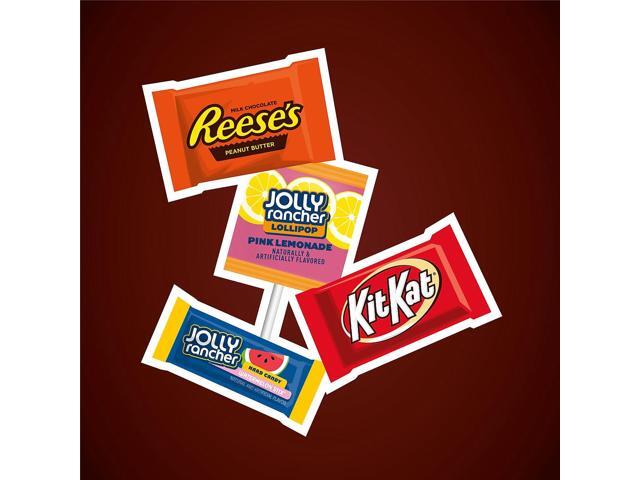 Hershey's JOLLY RANCHER KIT KAT and REESE'S Assorted Flavored Snack Size Candy Party Pack 34.19 oz (HEC93942)