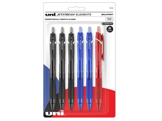 uni-ball uni Jetstream Elements Ballpoint Pens Medium Point 1.0mm Assorted Ink 6/Pack (70149)