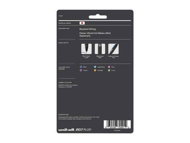 uni-ball uniball 207 Plus+ Retractable Gel Pens Medium Point 0.7mm Assorted Inks 6/Pack (70491)