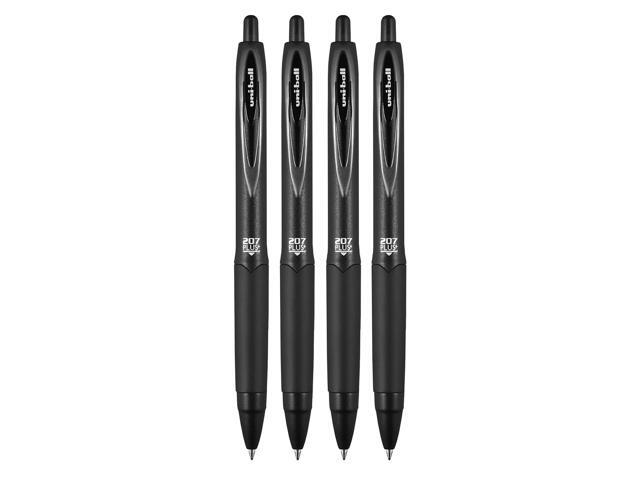 uni-ball uniball 207 Plus+ Retractable Gel Pens Medium Point 0.7mm Black Ink 4/Pack (70460)