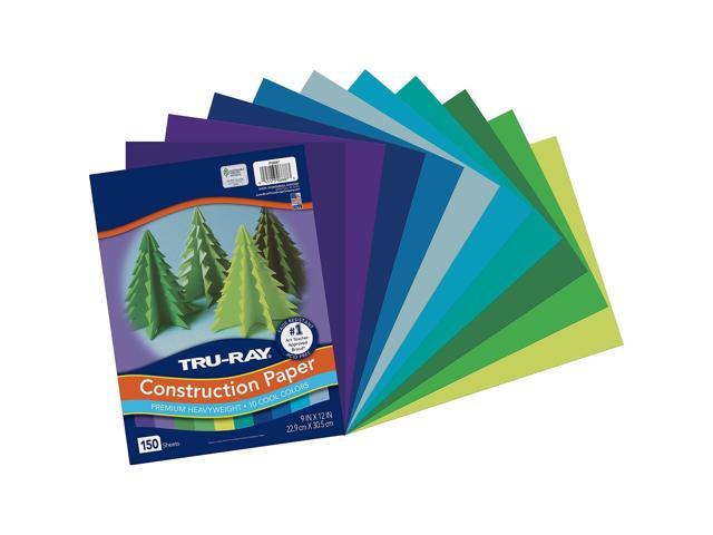 Tru-Ray 9' x 12' Construction Paper Cool Assorted 150 Sheets/Pack (P6687)
