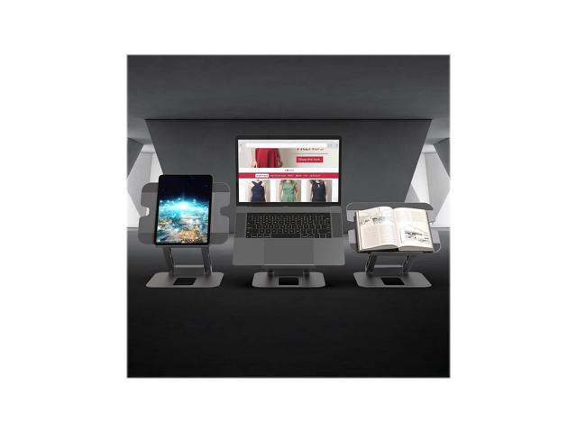 j5create 11.4' x 8.9' Aluminum Multi-Angle Dual-HDMI Docking Stand Space Gray/Silver (JTS427)