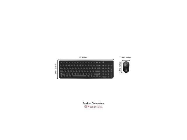 OTM Essentials Pro Wireless Keyboard & Optical Mouse Combo Black (ROB-B3WBK)