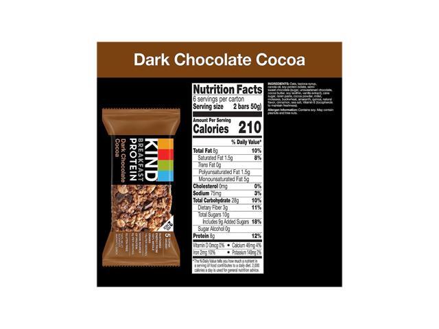 KIND Gluten-Free Dark Chocolate Cocoa Protein Breakfast Bar 0.88 oz. 6 Bars/Box (41936) PHW41936