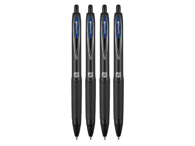 uni-ball uniball 207 Plus+ Retractable Gel Pens Medium Point 0.7mm Blue Ink 4/Pack (70457)