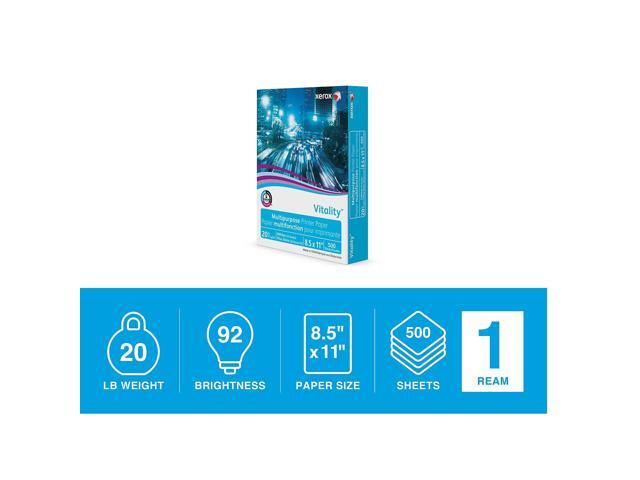Xerox Vitality 8.5' x 11' Multipurpose Paper 20 lbs. 92 Brightness 500 Sheets/Ream (3R02047PY)