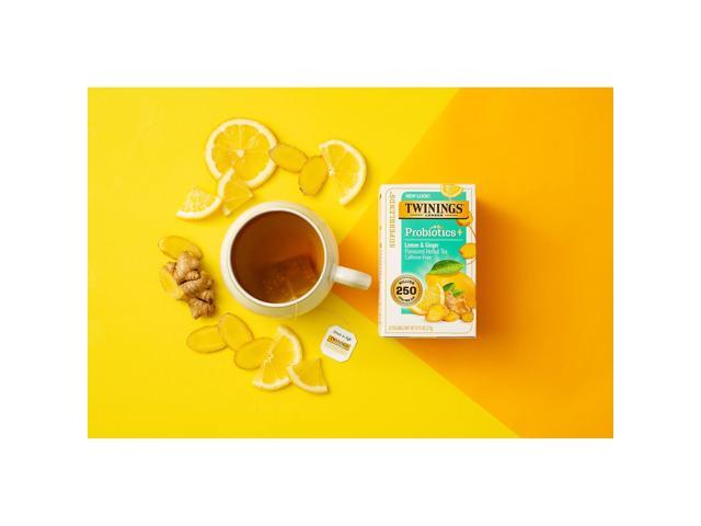 Twinings Probiotics Lemon and Ginger Herbal Tea Bags 18/Box (F16483) TNA95223
