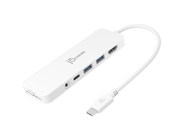 j5create - USB-C Multi-Port Hub with Power Delivery for Mac, PC and More - White - image 11