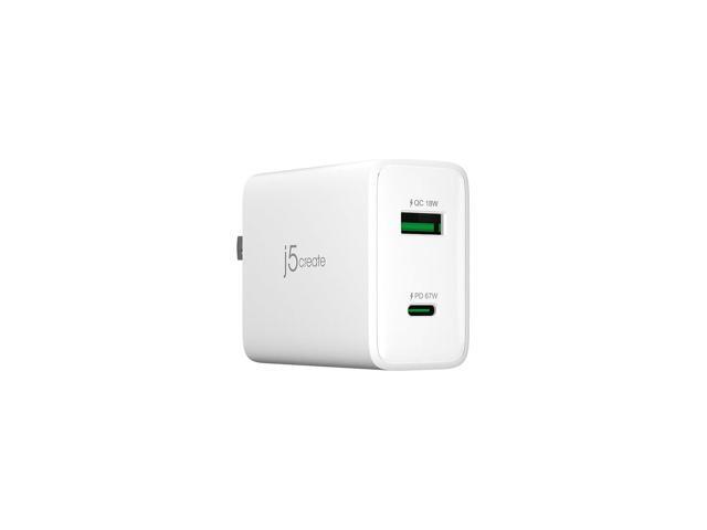 j5create - 67W GaN USB-C® 2-Port Charger - White - image 11