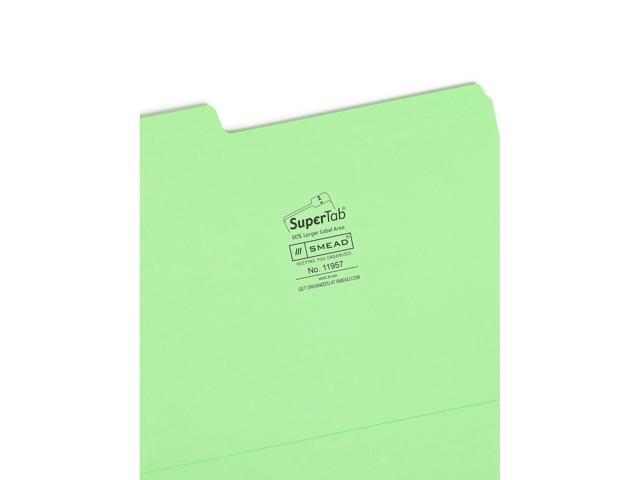 Smead SuperTab File Folders 1-Tab Letter Size Assorted 24/Pack (11957)