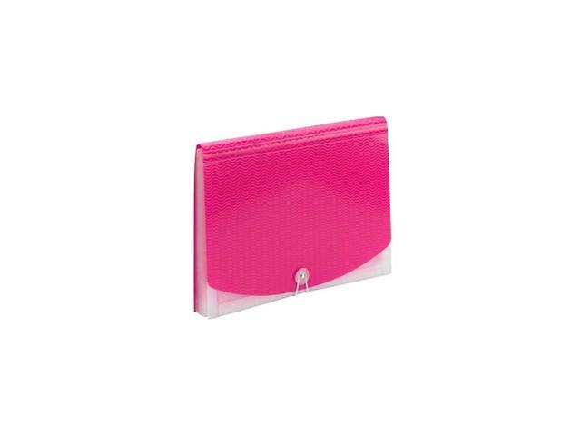 Smead Vibrant Line Plastic Accordion File 12-Pocket Letter Size Pink/Clear (70864)