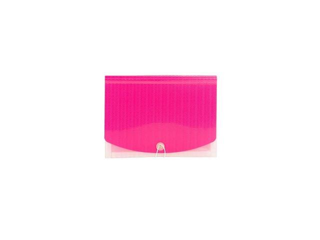 Smead Vibrant Line Plastic Accordion File 12-Pocket Letter Size Pink/Clear (70864)