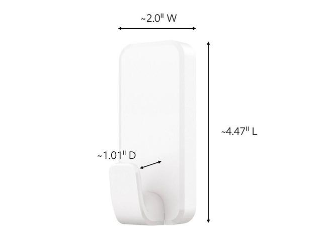 Command X-Large Utility Hook White 1 Hook 4 Strips/Pack (17010-ES)