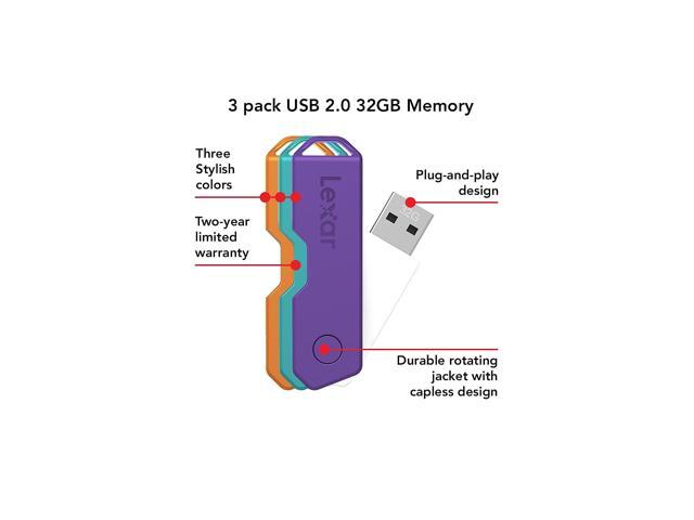 Lexar JumpDrive TwistTurn2 32GB USB Flash Drive LJDTT2-32GABNA3