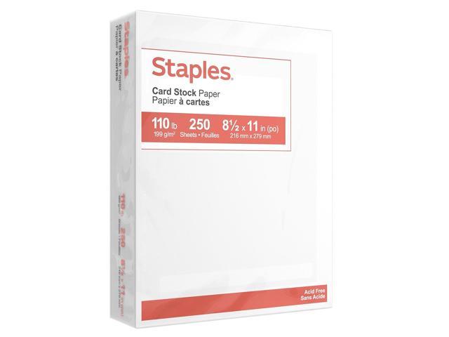 Photos - Office Paper Staples Cardstock Paper 110 lbs 8.5' x 11' White 250/Pack  STL49088(49701)