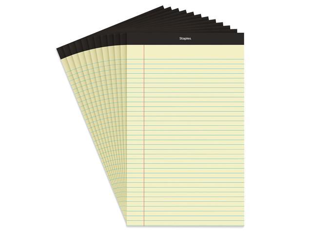 Photos - Notebook Staples Notepads 8.5' x 14' Wide Yellow 50 Sheets/Pad 12 Pads/PK  1(26830)