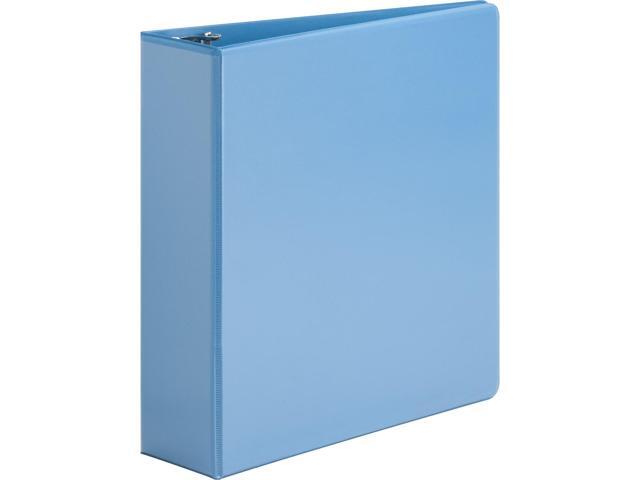 Business Source View Binder Round Ring 3' Cap Letter-size Light Blue 19752