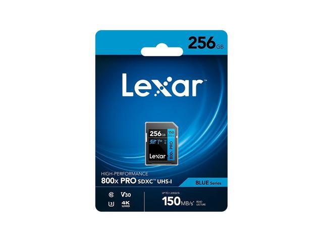Lexar High-Performance 800x PRO BLUE Series 256GB SDXC Memory Card Class 10 UHS-I V30 (LSD0800P256G-BNNNU)
