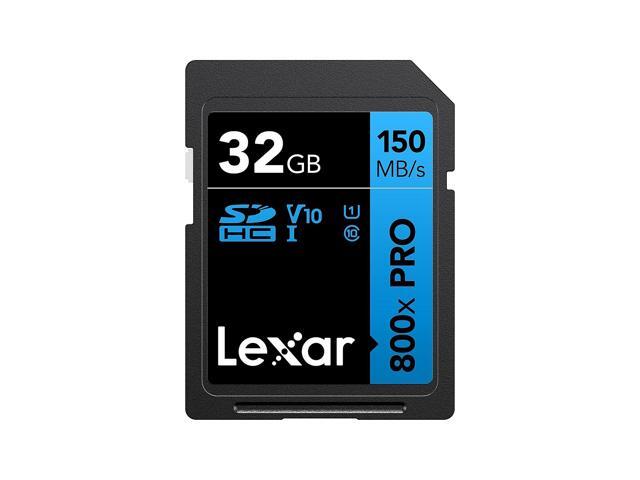 Lexar High-Performance 800x PRO BLUE Series 32GB SDHC Memory Card Class 10 UHS-I V10 2/Pack (LSD0800P032G-B2NNU)