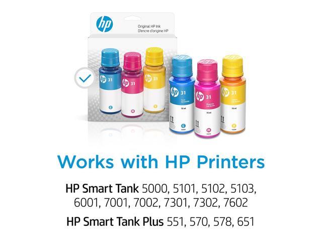 HP - 31 3-Pack Ink Bottles - Cyan/Magenta/Yellow - image 3