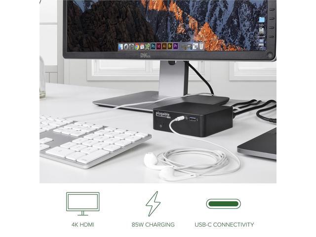 Plugable USB-C Dock VESA Mount Compact with 85W Charging Thunderbolt 4/3 USB4 Compatible - image 12