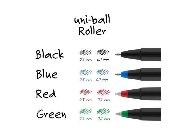 uni-ball Stick Roller Ball Pen Micro 0.5mm Black Ink Black Matte Barrel 36/Pack 1921065