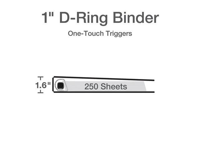 Cardinal Slant D-Ring Binder w/Sheet Lifter 1' Cap. 11'x8-1/2' WE 10300CB