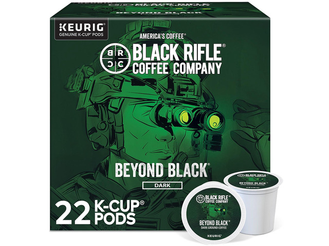 Black Rifle Coffee Company Beyond Black Coffee Keurig K-Cup Pods Dark Roast 22/Box (5000384043)