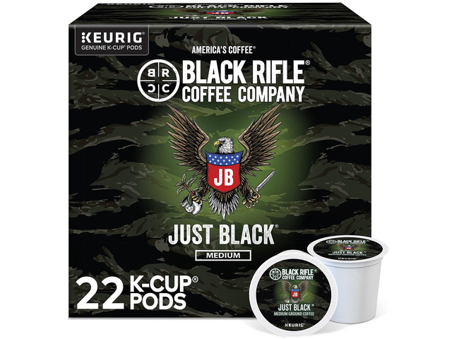 Black Rifle Coffee Company Just Black Coffee Keurig K-Cup Pods Medium Roast 22/Box (5000384042)
