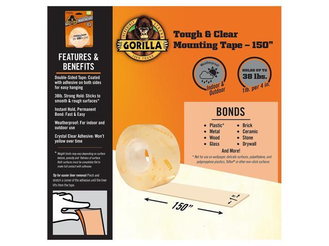 Gorilla Tough & Clear Double-Sided Mounting Tape 1' x 150' Clear (6036002)