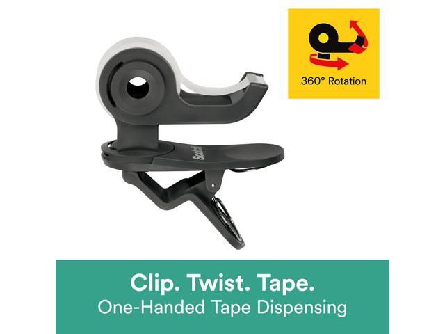3M Scotch Clip & Twist Desktop Tape Dispenser Gray C19CLIP