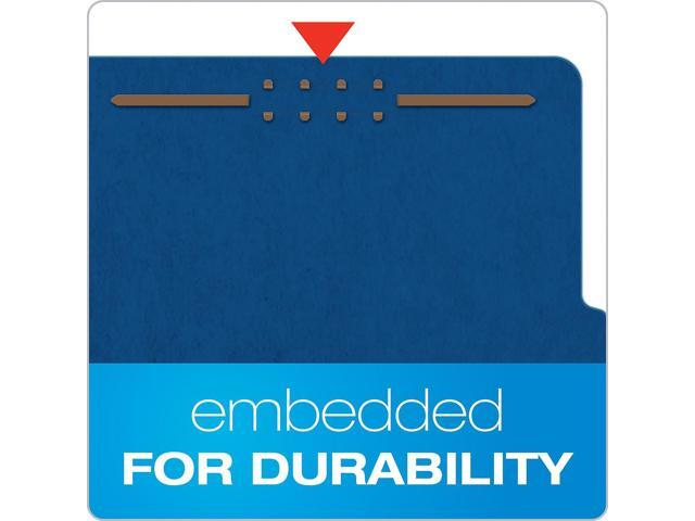 Pendaflex Pressboard Classification Folder 1-Divider 1 3/4' Expansion Letter Size Dark Blue 10/Box (23732P)