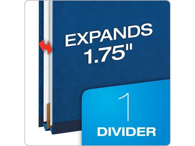 Pendaflex Pressboard Classification Folder 1-Divider 1 3/4' Expansion Letter Size Dark Blue 10/Box (23732P)