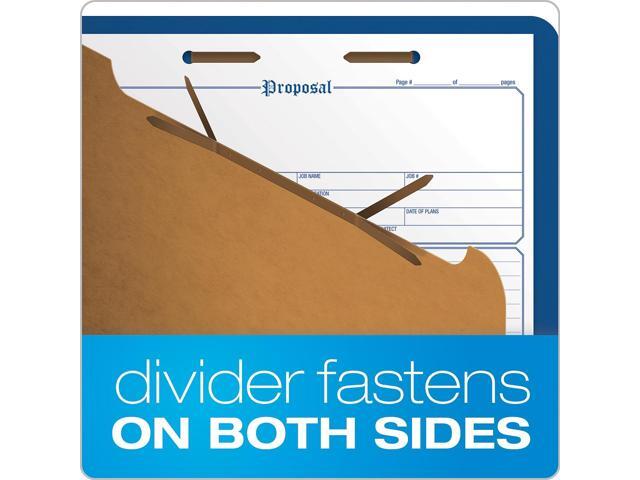 Pendaflex Pressboard Classification Folder 1-Divider 1 3/4' Expansion Letter Size Dark Blue 10/Box (23732P)