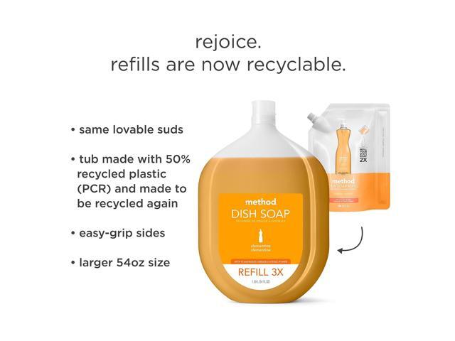 Dish Soap Refill Tub Clementine Scent 54 oz Tub 4/Carton 328103