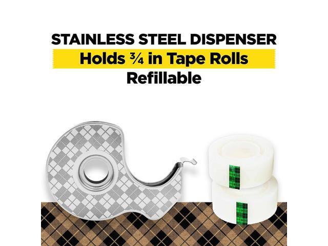 Scotch Desktop Dispenser w/Tape Stainless Steel (123R)
