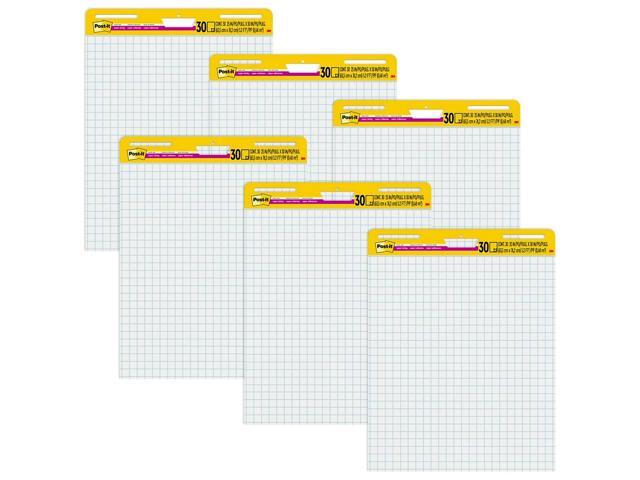 Post-it Self-Stick Easel Pads, Quadrille, 25 x 30, 30 Sheets, 6/PK (MMM560VAD6PK)