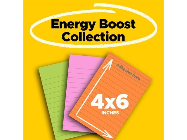 Post-it Pads in Rio de Janeiro Colors Lined 4 x 6 90-Sheet 3/Pack 6603SSUC