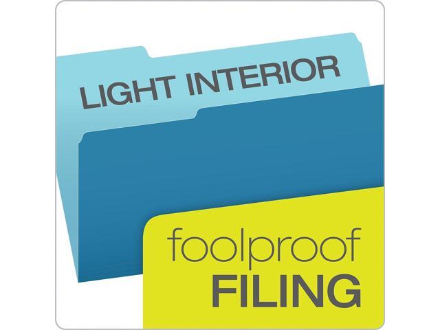 Pendaflex Interior File Folders 1/3 Cut Top Tab Legal Bright Assorted 100/Box 435013ASST