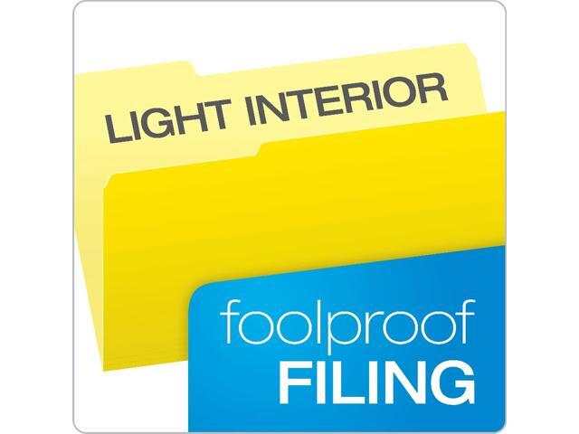 Pendaflex Colored File Folders 1/3 Cut Top Tab Legal Yellow Light Yellow 100/Box 15313YEL
