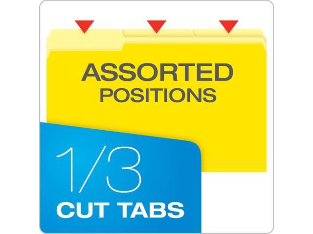 Pendaflex Colored File Folders 1/3 Cut Top Tab Legal Yellow Light Yellow 100/Box 15313YEL