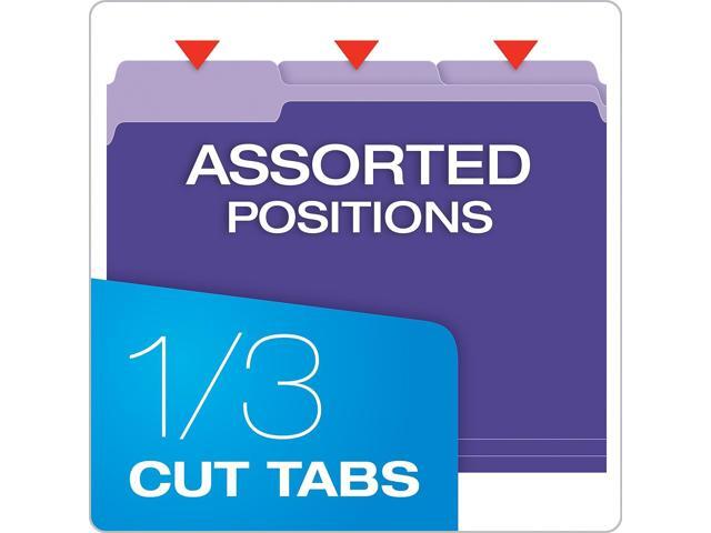 Pendaflex Interior File Folders 1/3 Cut Top Tab Letter Violet 100/Box 421013VIO