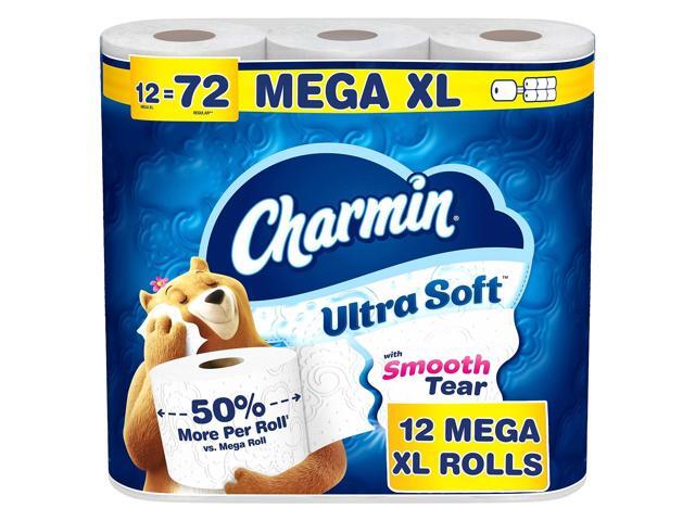 Charmin Ultra Soft Super Mega Toilet Paper 2-Ply White 336 Sheets/Roll 12 Rolls/Pack (08471)