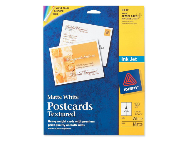 Avery Textured Post Cards