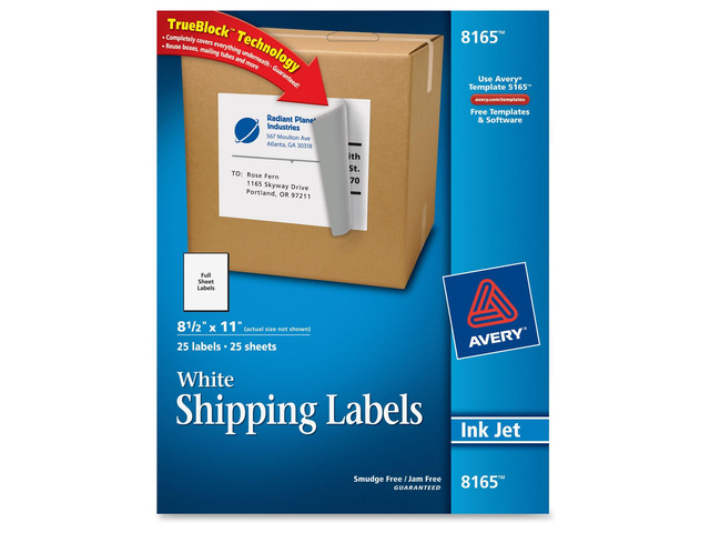 Avery White Inkjet Shipping Labels