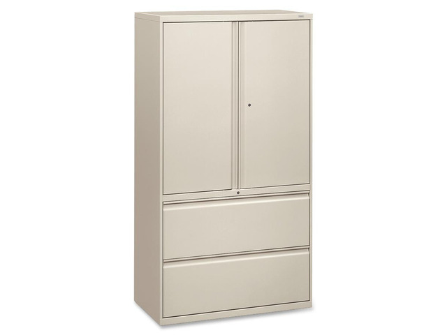 HON Brigade 800 Series Lateral File - 36' x 18' x 64.3' - 2 x Shelf(ves) - 2 x Drawer(s) for File - 2 x Side Open Door(s