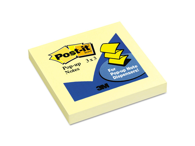 Original Canary Yellow Pop-Up Refill 3 x 3 12 Pads/Pack