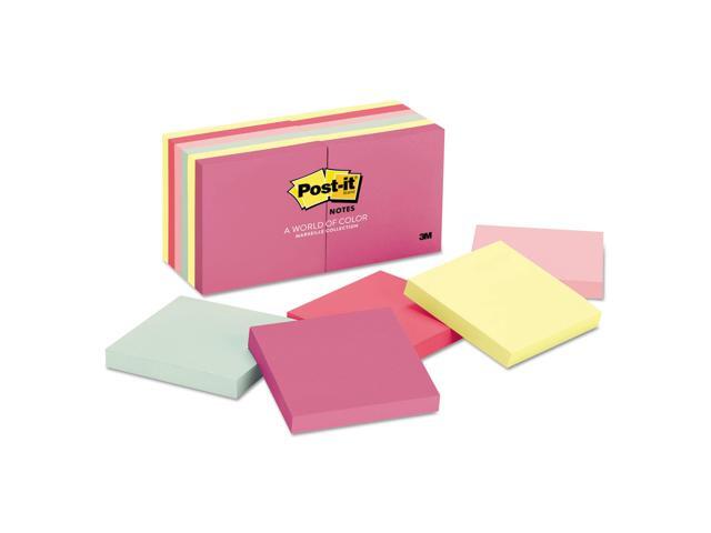 Post-it Original Pads in Marseille Colors 3 x 3 100-Sheet 12/Pack 654AST