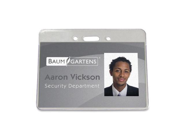 Baumgartens Proximity Badge Holder Horizontal 3-1/2'x2-3/8' 50/PK Clear 47810