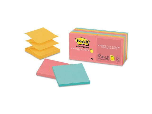 3M R33012AN Pop-Up Refills 3 x 3 Five Neon Colors 12 100-Sheets Pads Pack